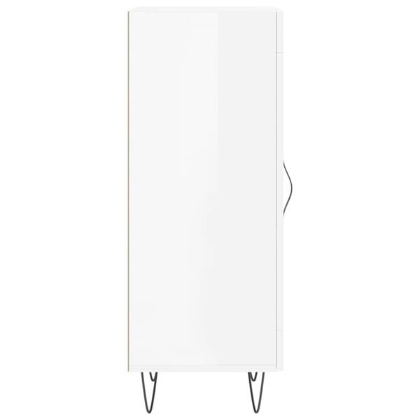 Berkfield Sideboard High Gloss White 34.5x34x90 cm Engineered Wood