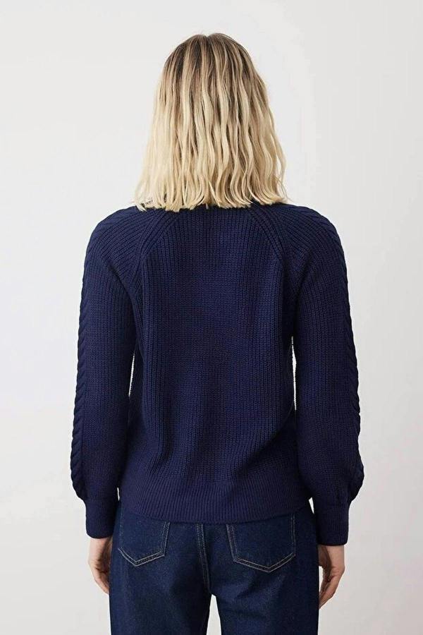 WOVCOR Shirt Trimmed Soft Textured Knit Sweater