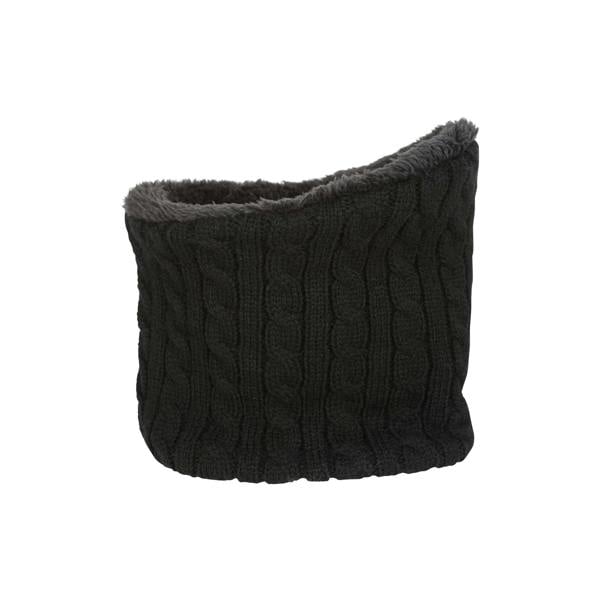 Mountain Warehouse Womens/Ladies Faux Fur Lined Neck Warmer - Black - 