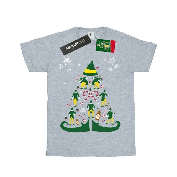 Elf Boys Christmas Tree T-Shirt - Sports Grey