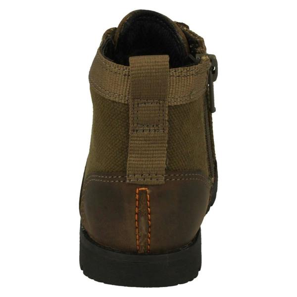 Clarks Boys Clarks Combat Style Ankle Boots Heath Chard T