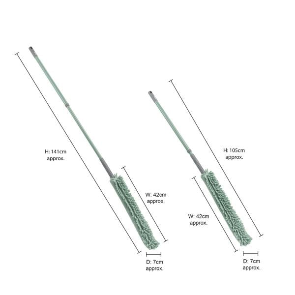 JVL Extendable Flexible Duster - Green