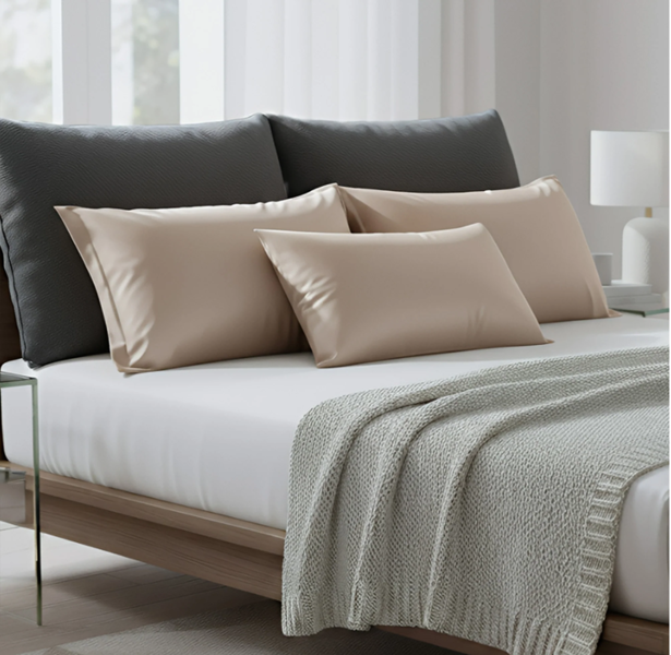 Anypillow Pillowcase 50x90cm Coffee Natural Mulberry Silk For Comfortable And Relaxing Home Bed
