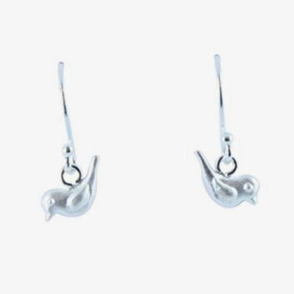 Sterling Silver Tweet Bird Earrings - Reeves & Reeves