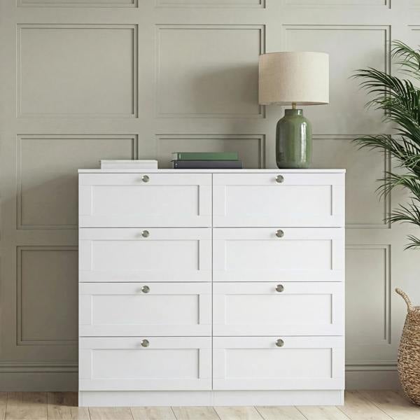 Vida Designs Altino 8 Drawer Chest, Black