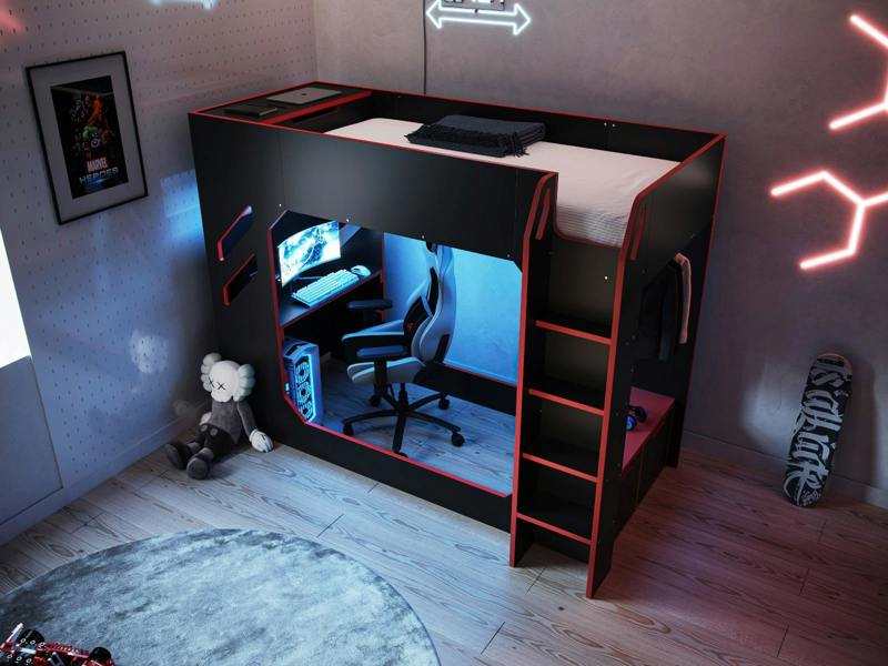 Recoil Shuttle Gaming High Sleeper Black