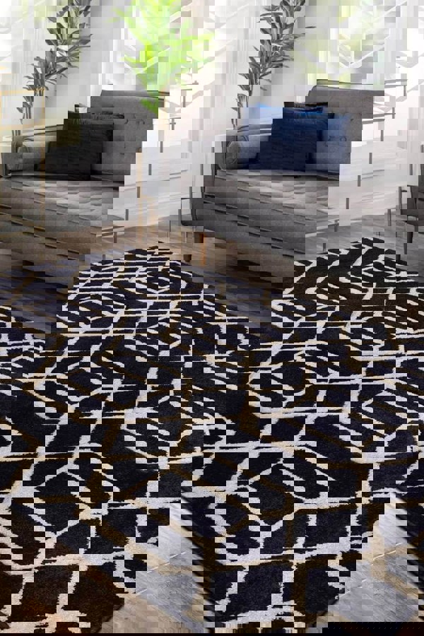 Newport Lattice Rug – Textured Geometric