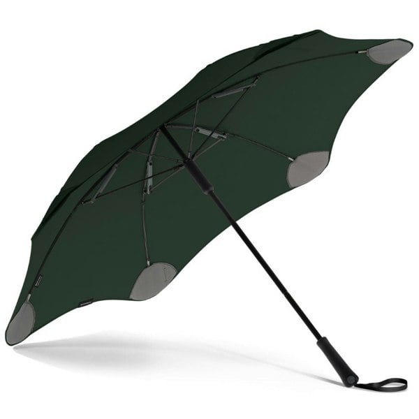 Classic Green Blunt Windproof Umbrella Under Canopy