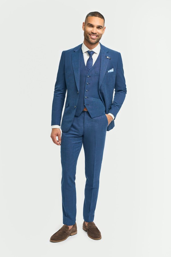 House of Cavani Miami Blue Slim Fit Blazer