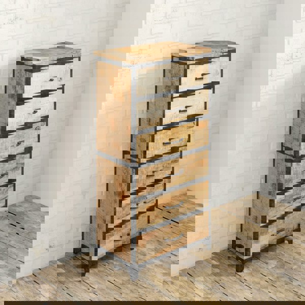 IH Design Herica Industrial Vintage Mintis Tall Chest of Drawers