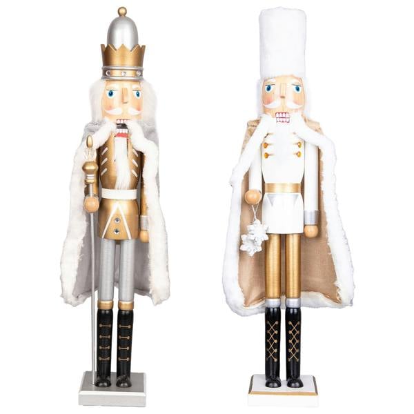 50cm Wooden Nutcracker Christmas Ornament, Hand Painted Wood Festive Figure for Indoor Display image 4
