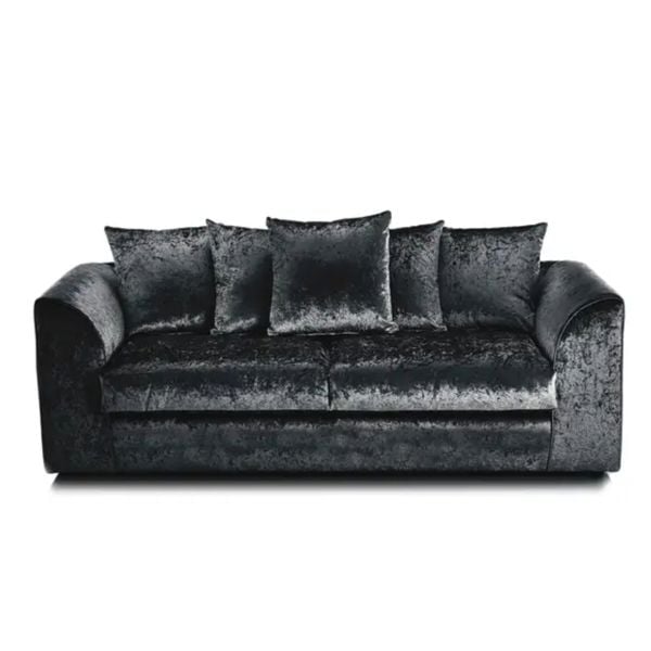 Snug Furniture Crushed Velvet 3 Seater Sofa Scatterback