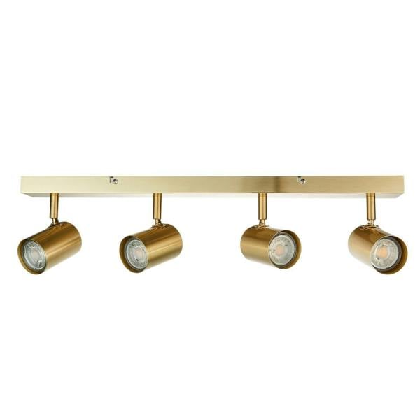 Pagazzi Lighting Hereford 4 Light Satin Gold Ceiling Spotlight Bar