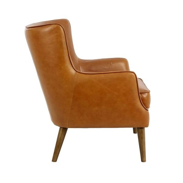 Angel Cerdá Brown Leather Chester Armchair 5053