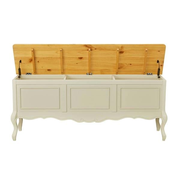 Statement Furniture Juliette Large Wooden Blanket Box with 3 Compartments
