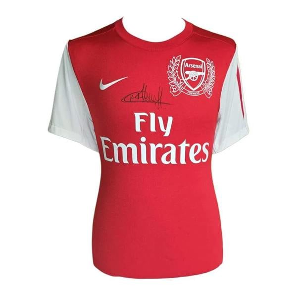 Unbranded Thierry Henry Signed 2011/12 Arsenal 125th Anniversary Home Shirt — Framed