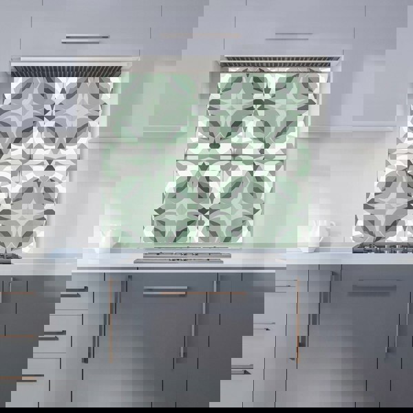 Warren Reed - Designer Geometric Green Grey Kitchen Splashback