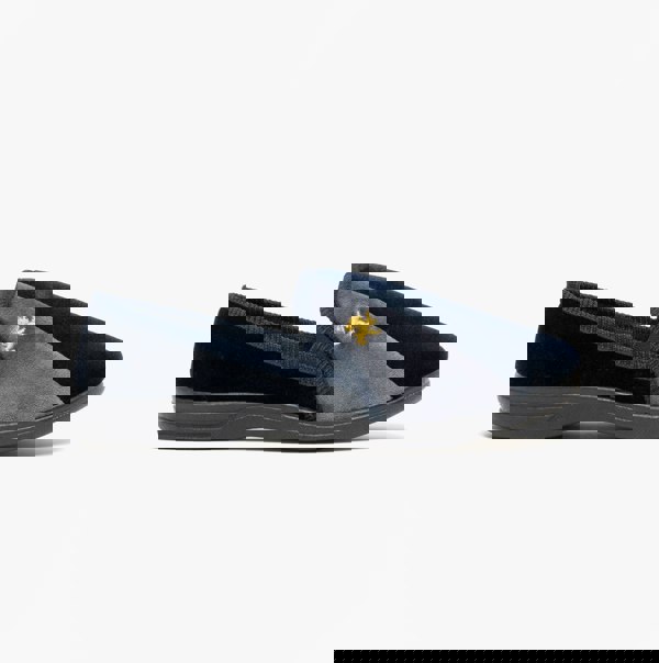 Zedzzz AARON Mens Full Slippers Navy/Grey