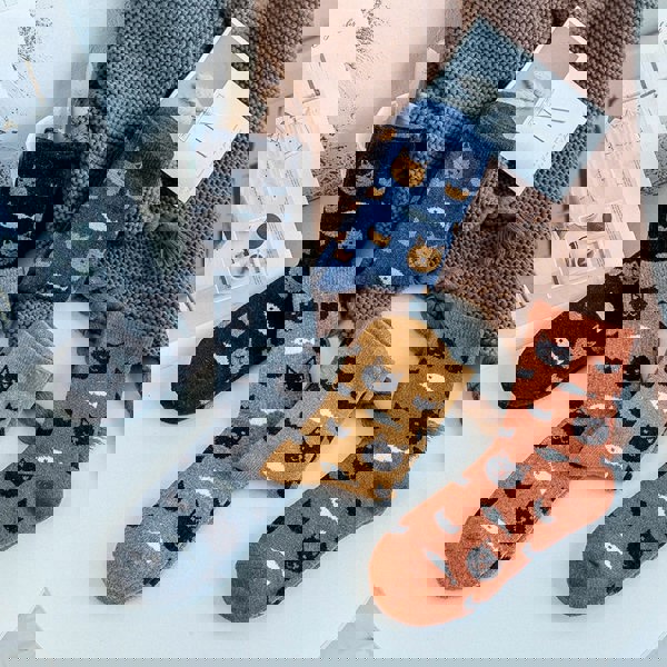 Anyfootwear 5 Pairs Size 5-9 Mix Color Kittens Winter Thick And Warm Wool Socks Casual Euramerican National Wind-Flowers Fashion Cotton Socks