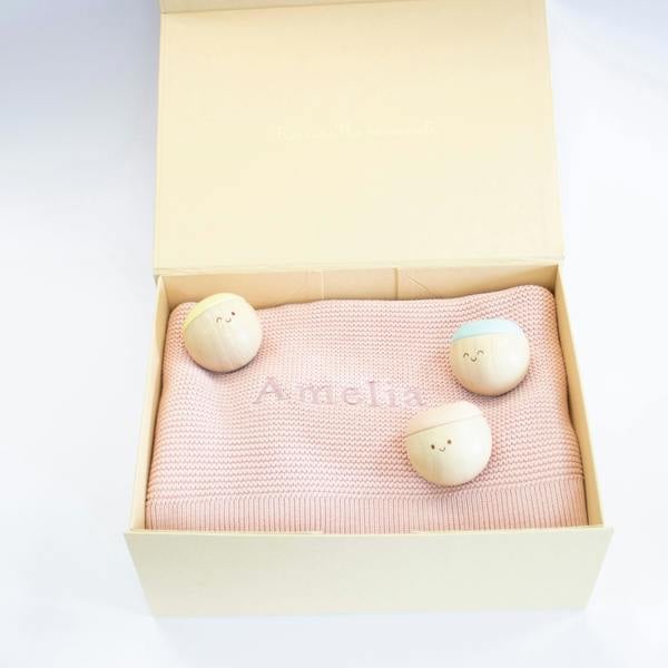 The Baby Gifting Company BLANKET AND SENSORY BALLS GIFT SET