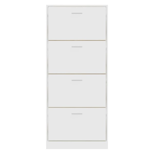Berkfield Shoe Cabinet White 63x24x147 cm Engineered Wood