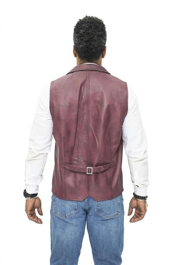 Infinity Leather Mens Smart Classic Leather Waistcoat-Bristol