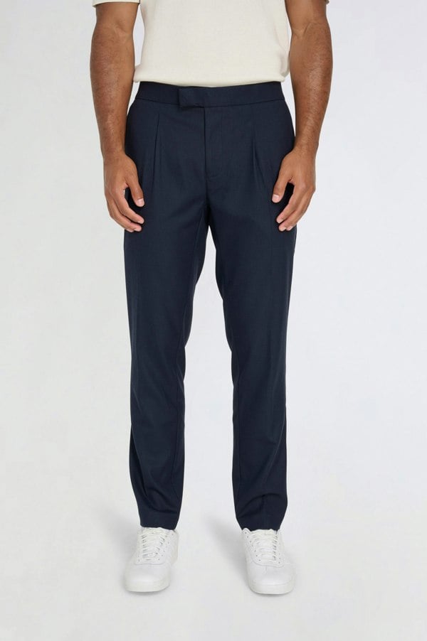 Harry Brown London Arthur Flannel Trousers - Navy