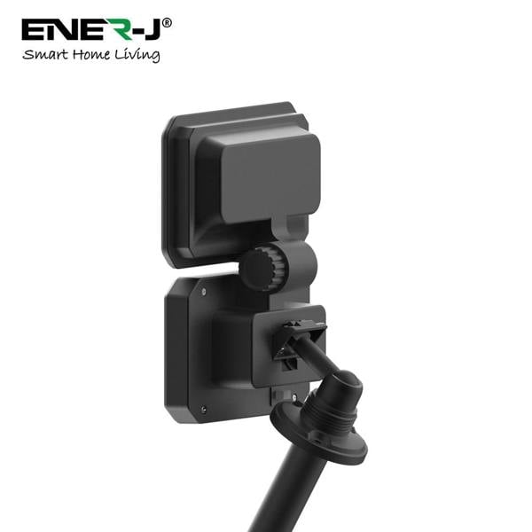 ENER-J 8W Solar LED Floodlight, PIR Motion Sensor Security Light, IP65 Waterproof, 6000K Daylight White for Garden, Garage & Entrance