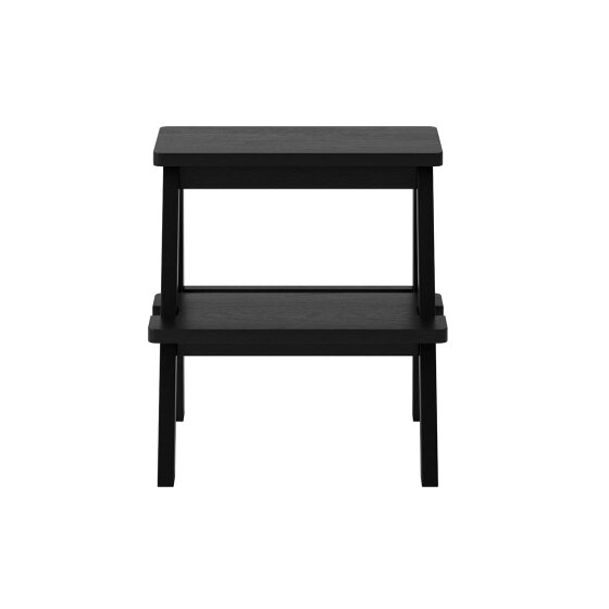 Wyld Haus Cork Black Wooden Level Decorative Stool