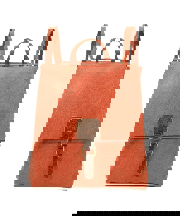 Kitise Retro Style Buckle Closure Faux Leather Backpack