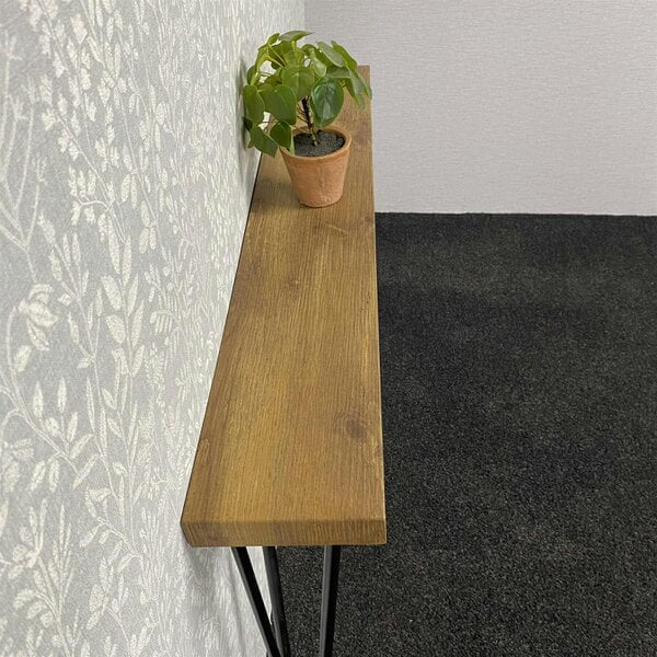 Kosy Koala Modern Side Console Table with Veneer Top and Iron Legs