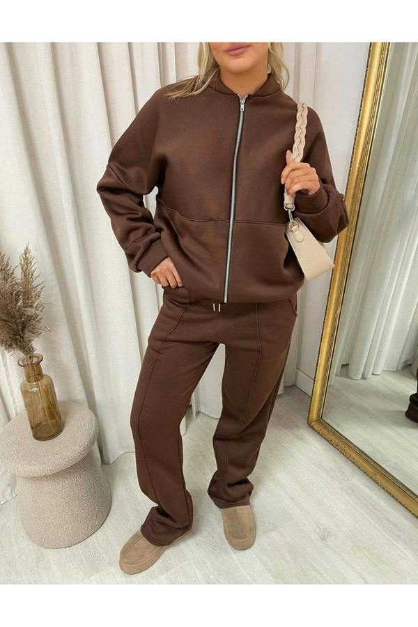 ikrush Ashlee Zip Bomber Jacket And Trouser Co-ord Set
