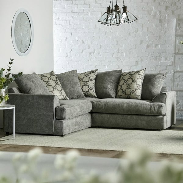 Furnishings For Less Graceland Fabric 5 Seater Corner Sofa