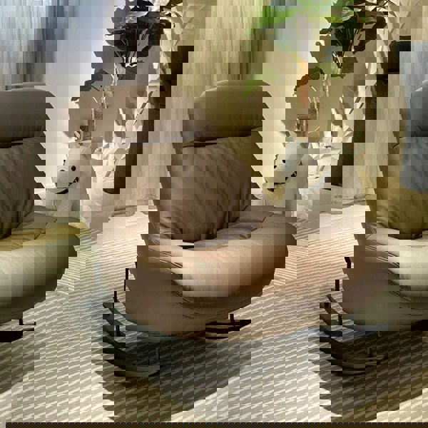 Weilai Concept Lutz Rocking Chair With Footstool, Leather