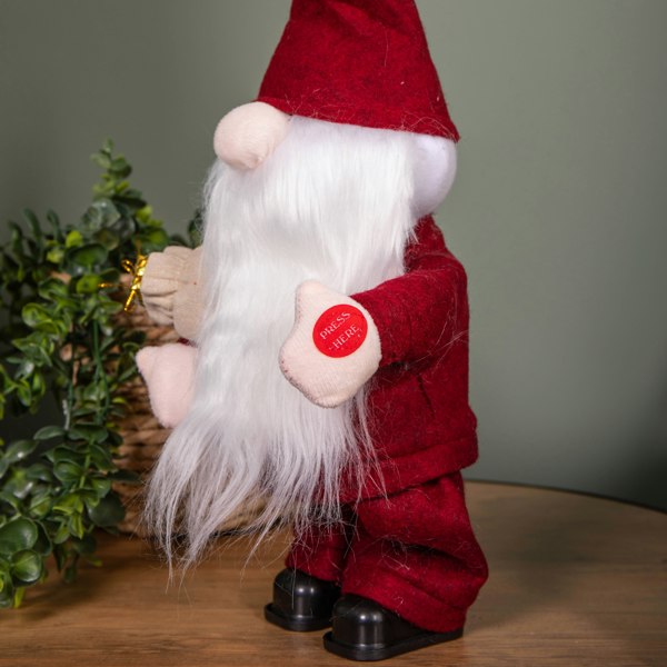 Samuel Alexander 35cm Battery Operated Musical Walking Christmas Gonk Decoration in Red