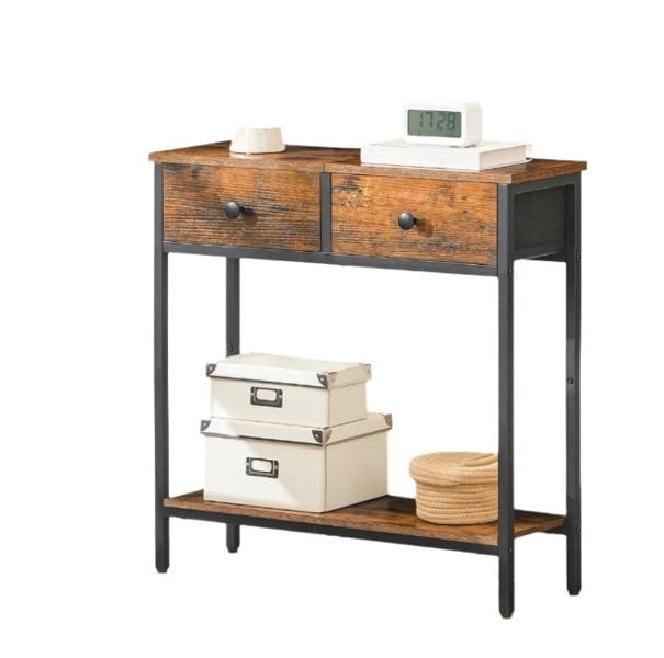 Modcraft Rustic Console Table with Storage - Ideal for Living Room and Hallway