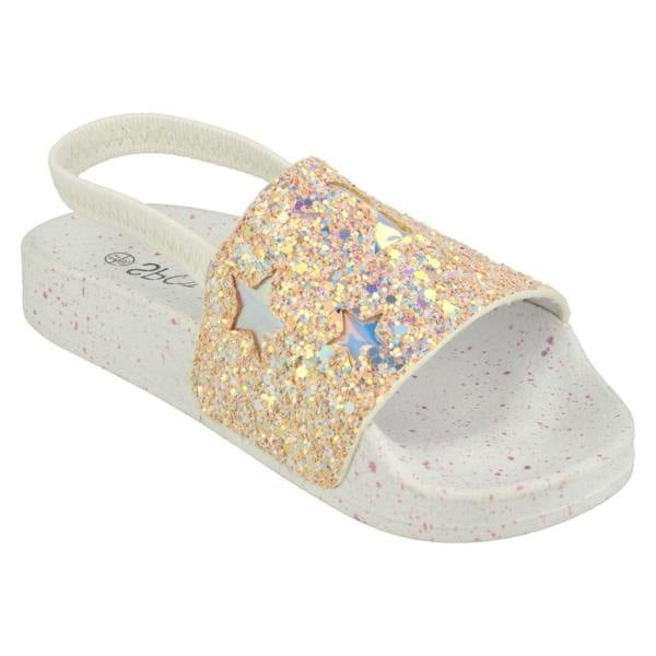 Spot On Girls Spot On Slingback Glitter Sliders