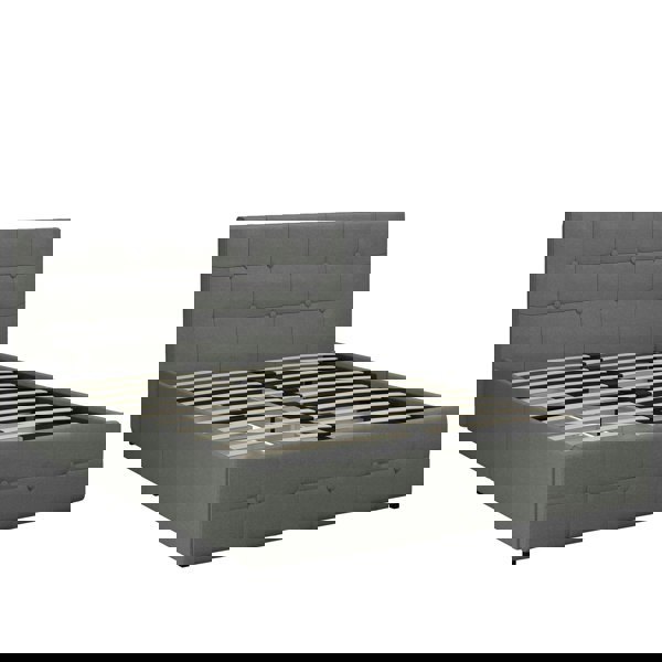 Dorel Home Rose Bed with Storage Fabric Grey - Double