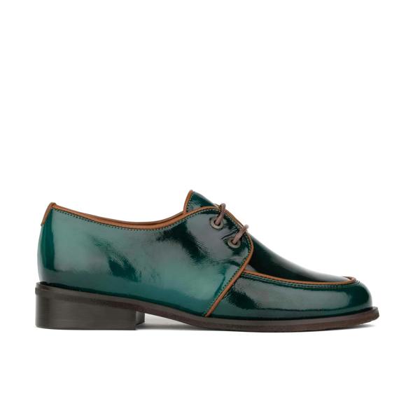 Embassy London Kiss - Green - Women's patent leather lace up shoe