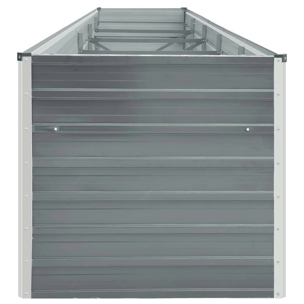 Berkfield Garden Raised Bed Galvanised Steel 400x80x45 cm Grey