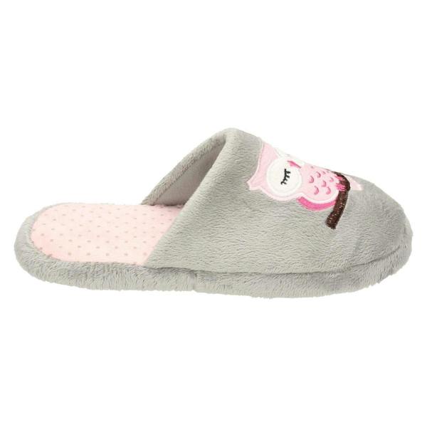 Spot On Ladies Spot On Owl Print Mule Slipper