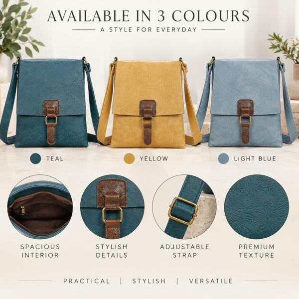 Love EMVY Wander Ladies Vintage Style Buckle Crossbody Bag