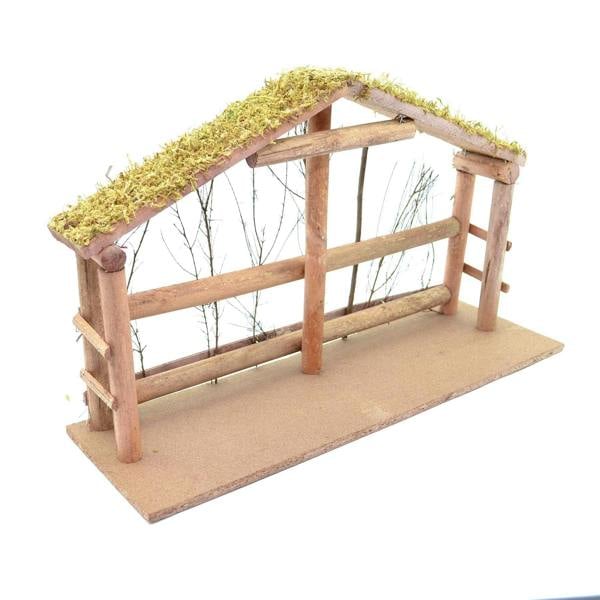 11cm Handmade Wooden Nativity Scene Stable Decoration for Indoor Christmas Display image 4