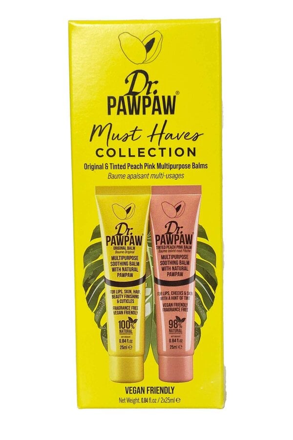 Dr PawPaw Dr Paw Paw Must Have Collection Multi Balm 2 x 25ml Original and Tinted Peach Pink