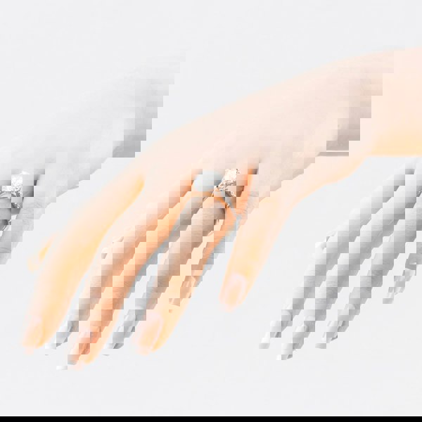 T. H. Baker 9ct White Gold Certified 2.40ct Pear Cut Lab Grown Diamond Halo Ring LGR43491-240SF