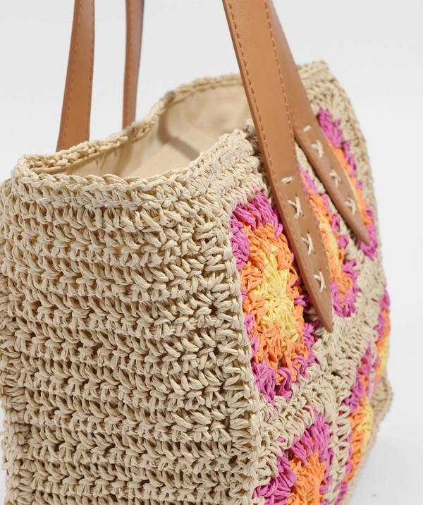 Pia Rossini Aurora - Straw Tote Bag