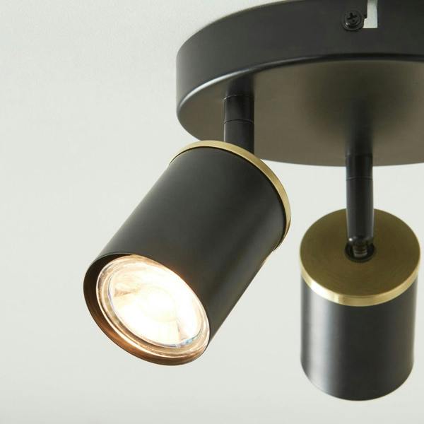Pagazzi Lighting Talbot Matte Black 3-Spot Plate