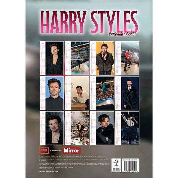 Harry Styles A3 Calendar 2027, Wall Calendars, Month To View, Entertainment, Gift