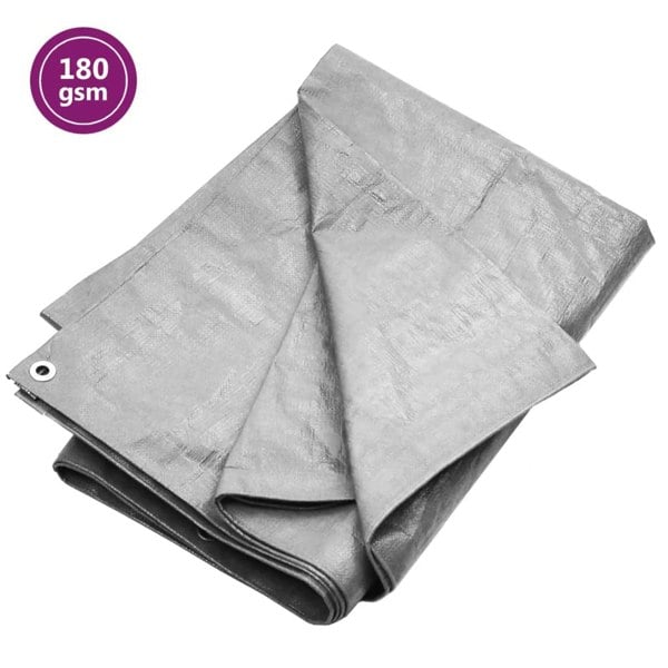 Berkfield Tarpaulin 180 g/m�__ 4x8 m Grey HDPE