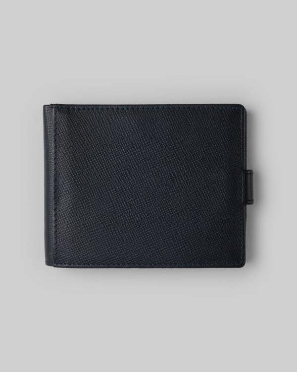 Steel & Jelly Leather Wallet With Popper Fastening